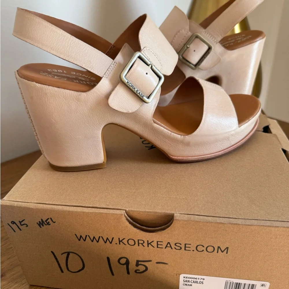 New Kork-Ease Women's San Carlos Cream Sandals - Picture 2 of 11